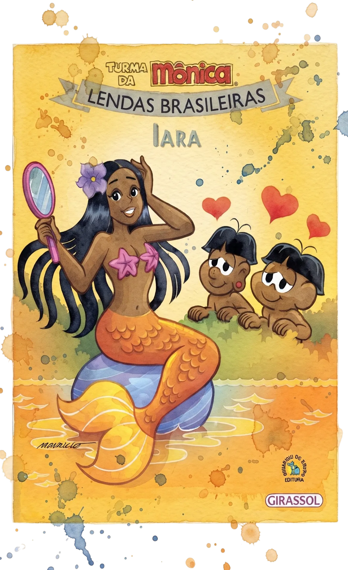 Arte ilustrativa fornecida pela criadora para Turma da Mônica - Lendas Brasileiras - Iara: Iara: 06; não é reprodução confirmada da capa editorial
