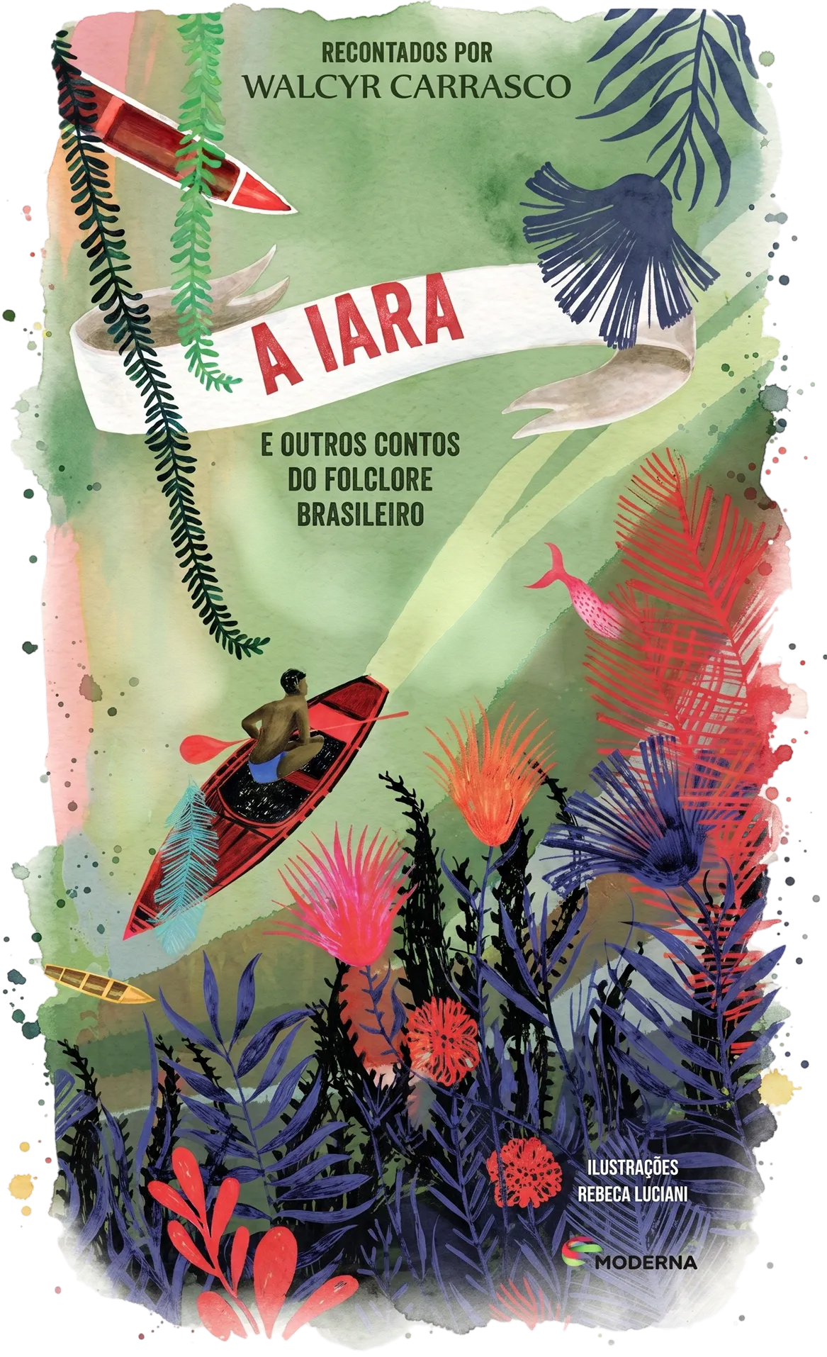Arte ilustrativa fornecida pela criadora para A Iara e outros contos do folclore brasileiro; não é reprodução confirmada da capa editorial